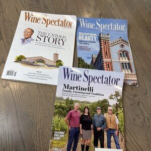 Wine Spectator Magazines Sep, Nov 2022 and Oct 2023 Mondavi Martinelli